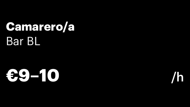 Camarero/a