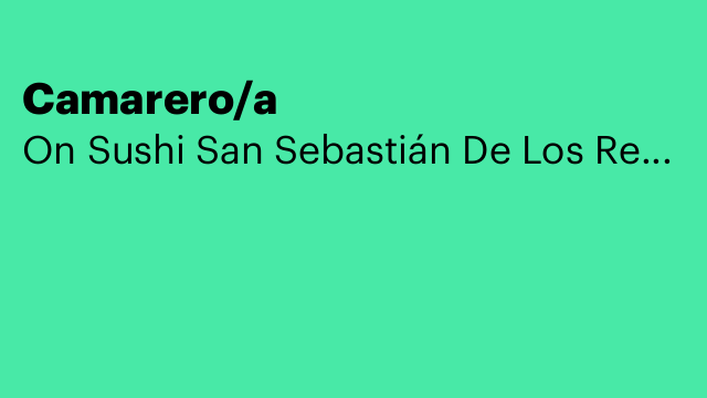 Camarero/a