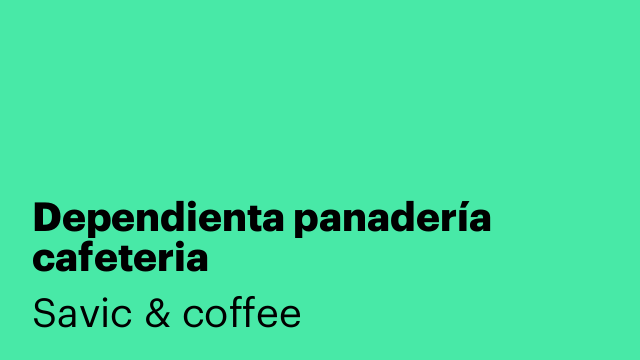 Dependienta panadería cafeteria