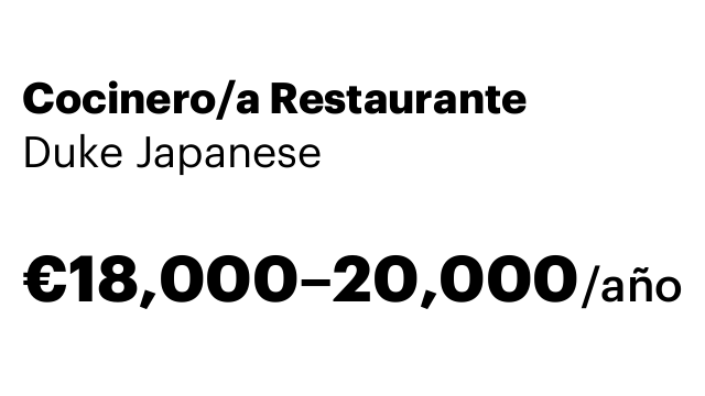 Cocinero/a Restaurante