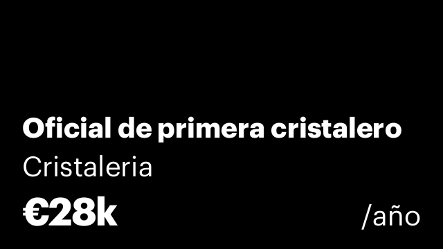 Oficial de primera cristalero
