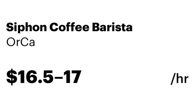 Siphon Coffee Barista