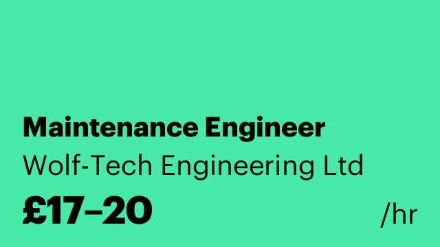Maintenance Engineer