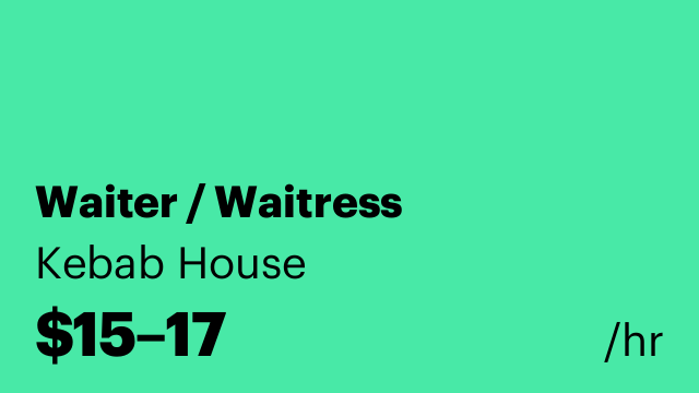 Waiter / Waitress