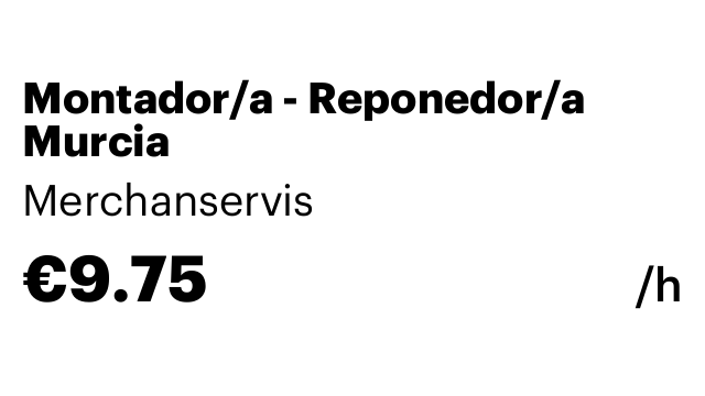 Montador/a - Reponedor/a Murcia