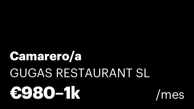 Camarero/a
