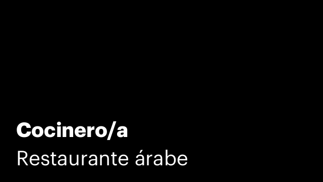 Cocinero/a