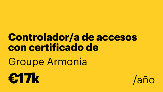 Controlador/a de accesos con certificado de discapacidad (Sustitución)