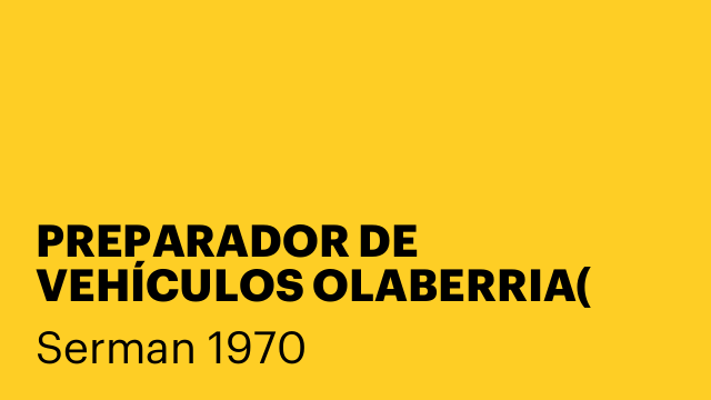 PREPARADOR DE VEHÍCULOS OLABERRIA( BEASAIN)
