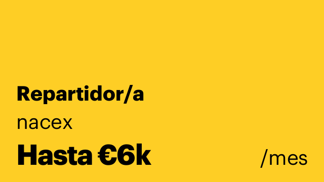 Repartidor/a