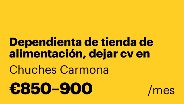 Dependienta de tienda de alimentación, dejar cv en tienda