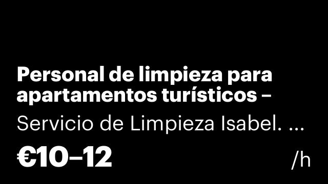 Personal de limpieza para apartamentos turísticos – Sevilla y Aljarafe