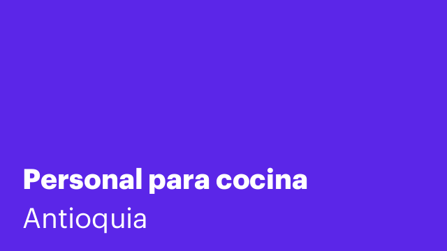 Personal para cocina