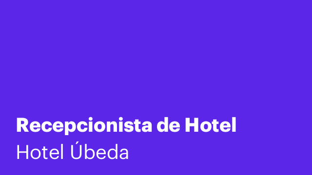Recepcionista de Hotel