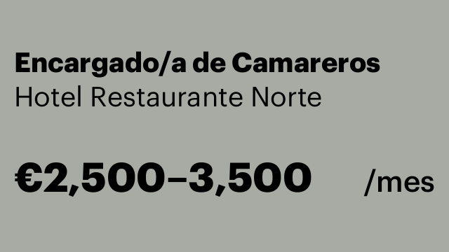 Encargado/a de Camareros