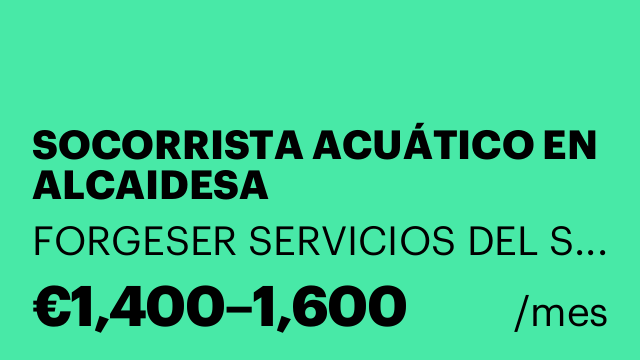 SOCORRISTA ACUÁTICO EN ALCAIDESA
