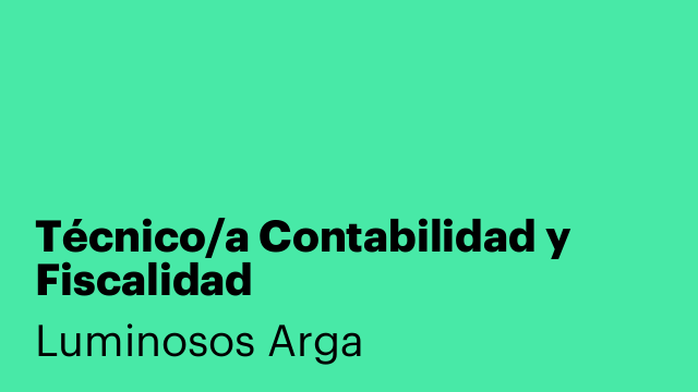 Técnico/a Contabilidad y Fiscalidad