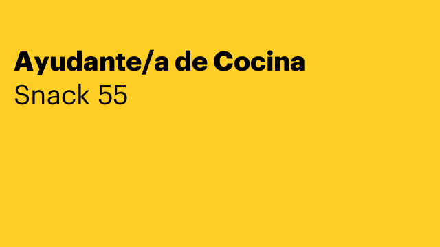 Ayudante/a de Cocina
