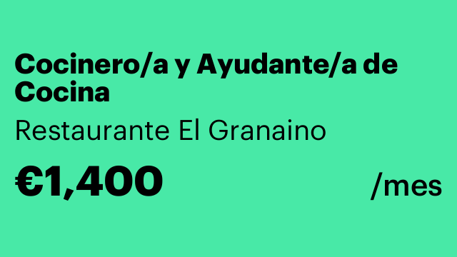 Cocinero/a y Ayudante/a de Cocina