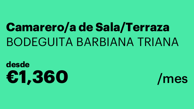 Camarero/a de Sala/Terraza
