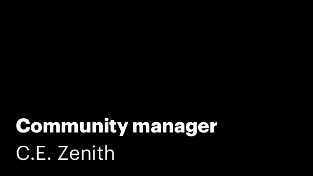 Community manager