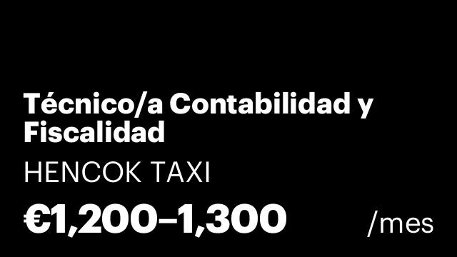 Técnico/a Contabilidad y Fiscalidad
