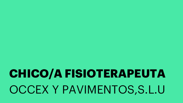 CHICO/A FISIOTERAPEUTA