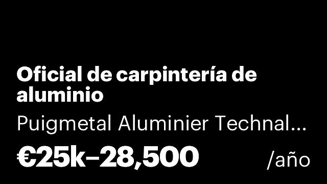 Oficial de carpintería de aluminio
