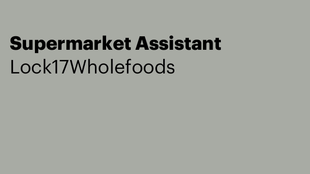 Supermarket Assistant