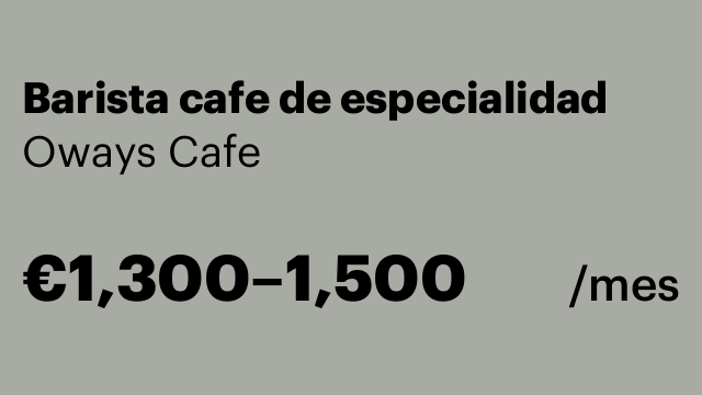 Barista cafe de especialidad