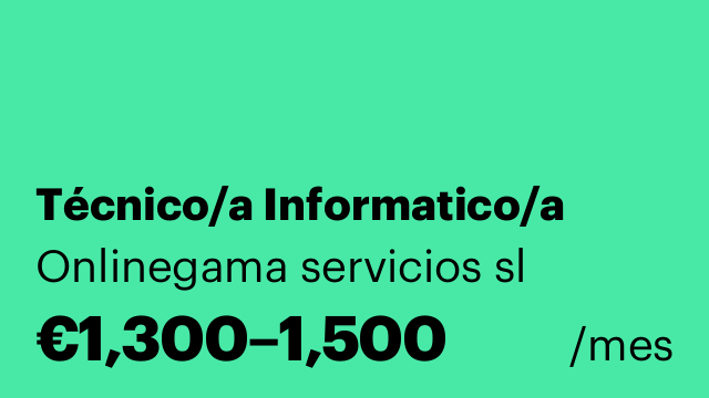Técnico/a Informatico/a