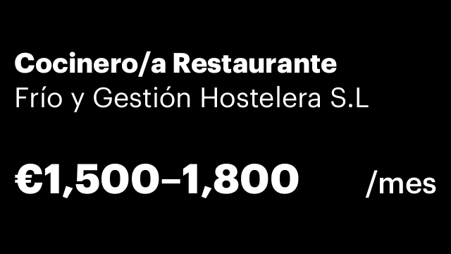 Cocinero/a Restaurante
