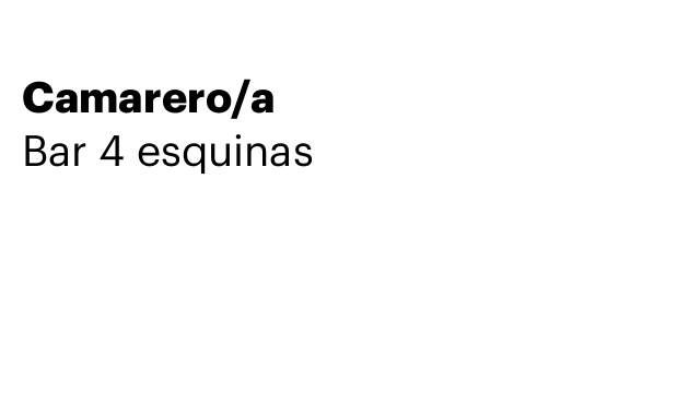Camarero/a