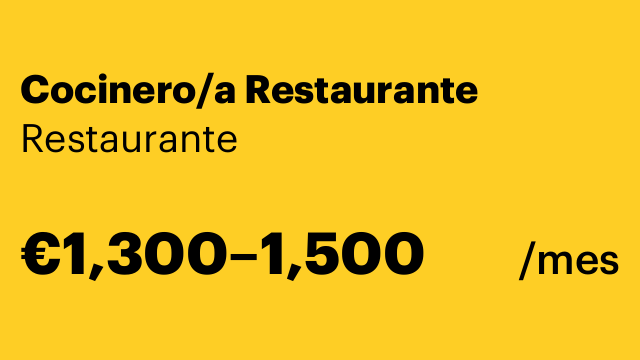 Cocinero/a Restaurante