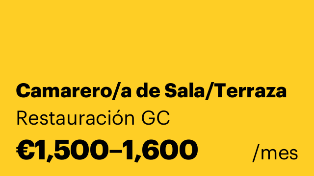 Camarero/a de Sala/Terraza