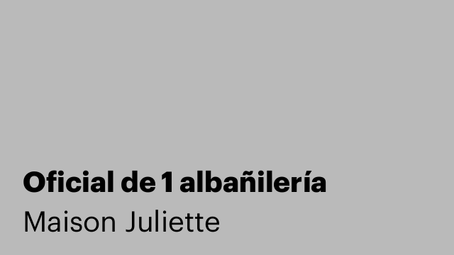 Oficial de 1 albañilería