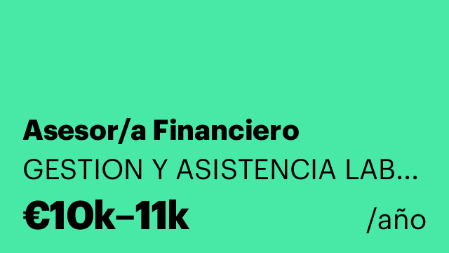 Asesor/a Financiero