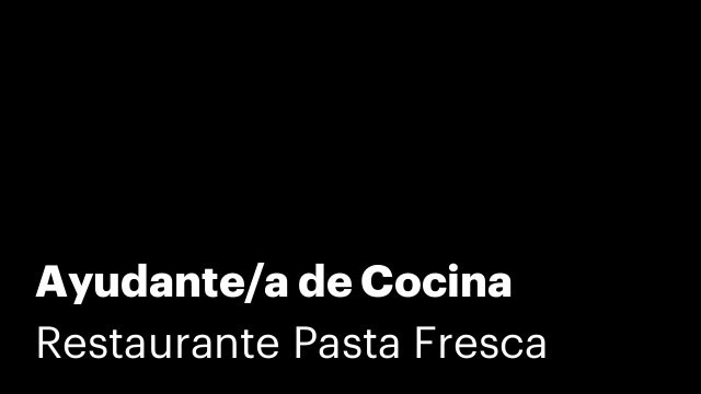 Ayudante/a de Cocina