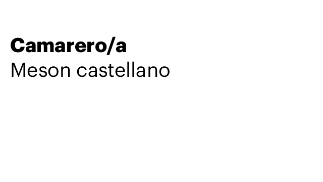 Camarero/a