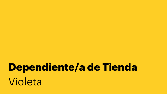Dependiente/a de Tienda
