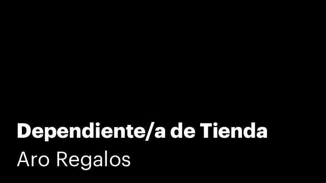 Dependiente/a de Tienda
