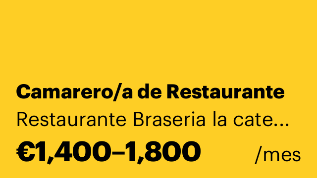 Camarero/a de Restaurante