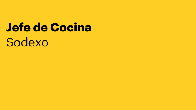 Jefe de Cocina