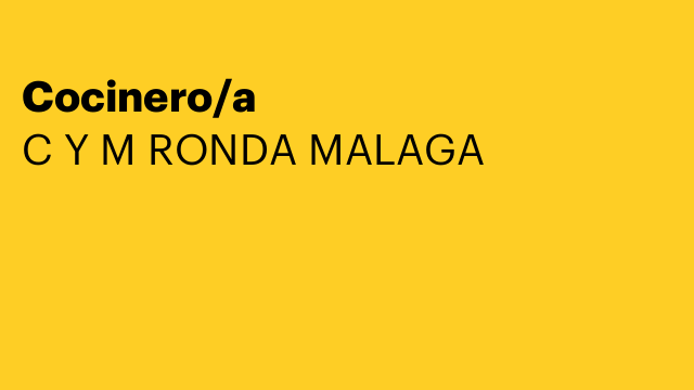 Cocinero/a