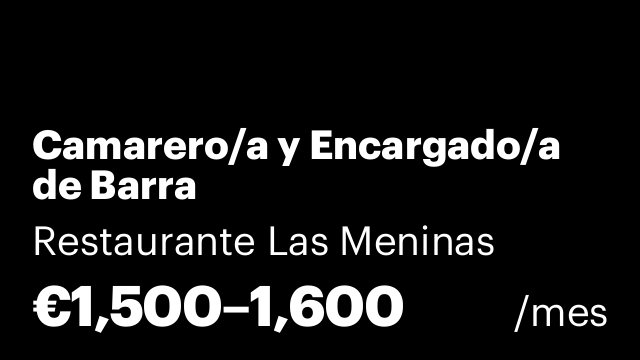 Camarero/a y Encargado/a de Barra
