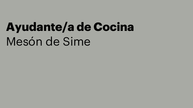 Ayudante/a de Cocina