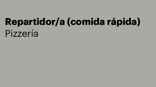 Repartidor/a (comida rápida)