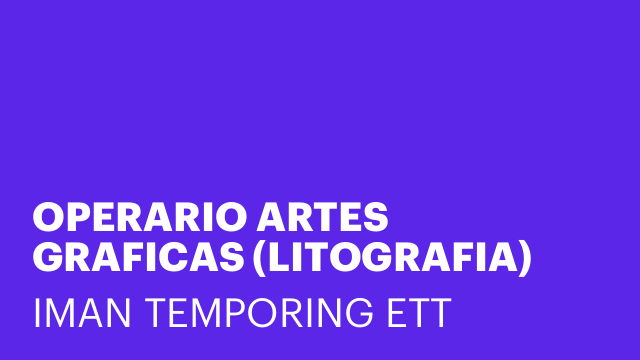 OPERARIO ARTES GRAFICAS (LITOGRAFIA)