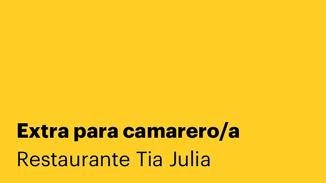 Extra para camarero/a