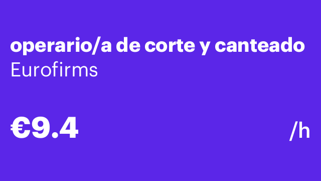 operario/a de corte y canteado